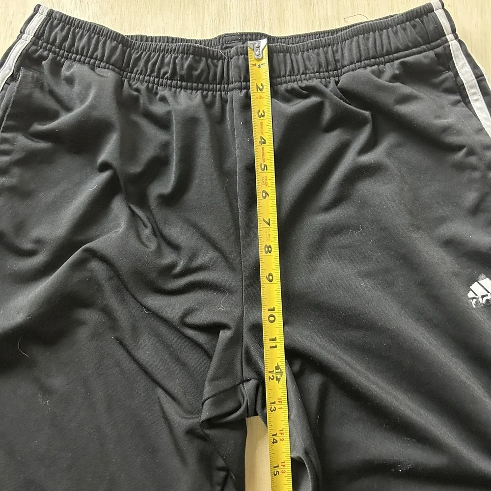 Adidas Track Pants Mens XL‎ Black Primegreen 3-Stripes Elastic Waist Pockets